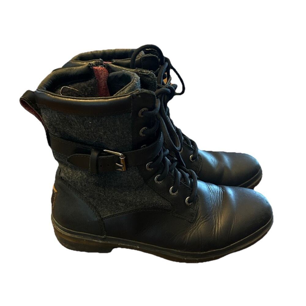 UGG size 8 Women's ANKLE BOOTS KESEY Waterproof Leather Gray/Black 1005264 F25